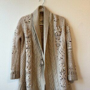 Anthropologie Angel of the North Star Stitch Cardigan